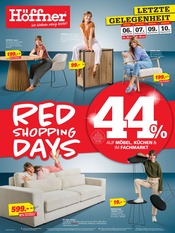 Aktueller Höffner Prospekt mit Sofa, "RED SHOPPING DAYS", Seite 1