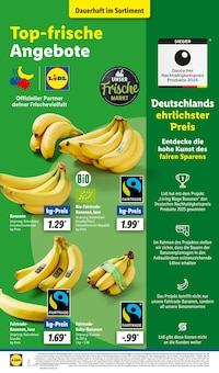 Bananen im Lidl Prospekt "LIDL LOHNT SICH" mit 52 Seiten (Fürth)