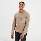 Pull 1 poche buste zippée Liberto taupe homme dans le catalogue La Halle