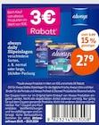 always daily Slipeinlagen von always im aktuellen tegut Prospekt für 2,79 €