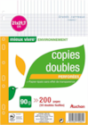 200 PAGES DE COPIES DOUBLES AUCHAN - AUCHAN à 2,19 € dans le catalogue Auchan Supermarché