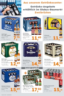 Bier im Globus-Baumarkt Prospekt "Immer eine Idee besser" mit 21 Seiten (Pirmasens)