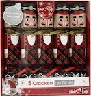 Lot de 5 crackers Noël 23.5x4.5cm en promo chez Maxi Bazar Montreuil à 5,00 €