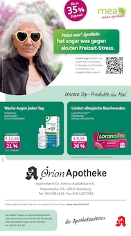 mea - meine apotheke Prospekt der Woche "Unsere Mai-Angebote" Seite 1, 01.05.2026 bis 31.05.2026 für Hamburg Aktueller mea - meine apotheke Prospekt "Unsere Mai-Angebote" Seite 1 von 4 Seiten für Hamburg