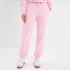 Pantalon jogging droit molleton rose clair femme dans le catalogue La Halle