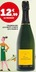 Champagne AOP brut comte lh d'hance en promo chez Super U Saint-Cyprien à 12,99 €