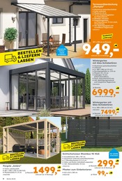 Aktueller Globus-Baumarkt Prospekt mit Terrassenüberdachung, "Immer eine Idee besser", Seite 8