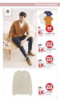 Promotion Doudoune Homme dans le prospectus Hyper U, valable du 07/10/2025 au 19/10/2025 Promo Doudoune Homme dans le catalogue Hyper U du moment à la page 39
