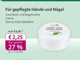 Hand- und Nagelcreme im mea - meine apotheke Prospekt zum Preis von 2,25 €