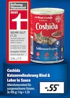 Katzenvollnahrung Rind & Leber in Sauce im Angebot bei Lidl in Essen Katzenvollnahrung Rind & Leber in Sauce Angebote von Coshida bei Lidl Essen für 0,55 €
