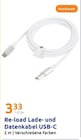 Re-load Lade- und Datenkabel USB-C Angebote von Re-load bei Action Sankt Augustin für 3,33 €