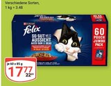 So gut wie es aussieht im Angebot bei GLOBUS in Zwickau So gut wie es aussieht Angebote von Purina Felix bei GLOBUS Zwickau für 17,77 €