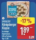 Königsberger Klopse von Speisezeit im aktuellen ALDI Nord Prospekt