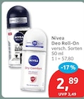 Deo Roll-On von Nivea für 2,89 € bei budni im Angebot Deo Roll-On von Nivea im aktuellen budni Prospekt
