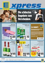 E xpress Supermarkt Prospekt der aktuellen Woche mit 4 Seiten, gültig von 05.05.2025 bis 10.05.2025, in Gessertshausen und Umgebung Aktueller E xpress Supermarkt Prospekt in Gessertshausen und Umgebung, "Die schönsten Angebote zum Verschenken." mit 4 Seiten, 05.05.2025 - 10.05.2025