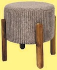 TABOURET VELOURS COTELE en promo chez Super U Perpignan à 12,59 €