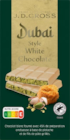 Tablette Dubaï style chocolat blanc - J.D. GROSS en promo chez Lidl Rezé à 3,59 €