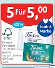 Feuchtes Toilettenpapier von Favora für 5,00 € bei budni im Angebot Feuchtes Toilettenpapier von Favora im aktuellen budni Prospekt
