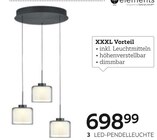 LED-Pendelleuchte von Elements by Bankamp im aktuellen XXXLutz Möbelhäuser Prospekt für 698,99 €