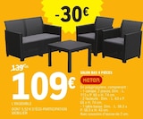 Salon bas 4 pièces - Keter - E.Leclerc à Le Havre Salon bas 4 pièces - Keter en promo chez E.Leclerc Le Havre à 109,00 €