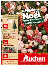 Prospectus Auchan Hypermarché à Ruaudin, "Réveillons Noël : votre déco brille de milles promos", 24 pages de promos valables du 12/11/2024 au 24/12/2024