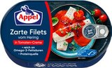 Zarte Filets vom Hering im Angebot bei REWE in Kassel Zarte Filets vom Hering Angebote von Appel bei REWE Kassel für 1,11 €