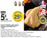 Promo Poulet Fermier Label Rouge Volailles du Maine IGP à 5,48 € dans le catalogue E.Leclerc à Josselin