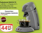 Padautomat HD6553/70 im Angebot bei GLOBUS in Zwickau Padautomat HD6553/70 Angebote von Senseo bei GLOBUS Zwickau für 5,99 €