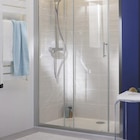 Porte de douche coulissante 2 volets "Onega" l. 120 cm en verre transparent - Cooke and Lewis en promo chez Brico Dépôt Rouen à 189,00 €