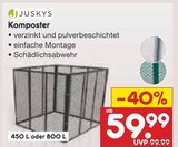 Komposter 450 L im Angebot bei Netto Marken-Discount in Hückelhoven Komposter 450 L Angebote von Juskys bei Netto Marken-Discount Hückelhoven für 59,99 €