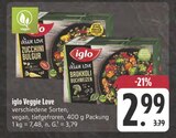 Veggie Love Zucchini Bulgur Angebote von iglo bei EDEKA Chemnitz für 2,99 €