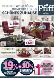 Aktueller PFIFF Möbel Möbel & Einrichtung Prospekt in Pampow und Umgebung, "PERFEKTE WOHLFÜHL-MOMENTE FÜR IHR SCHÖNES ZUHAUSE" mit 22 Seiten, 12.10.2026 - 07.11.2026