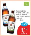 Bier von Neumarkter Lammsbräu für 1,19 € bei budni im Angebot Bier von Neumarkter Lammsbräu im aktuellen budni Prospekt