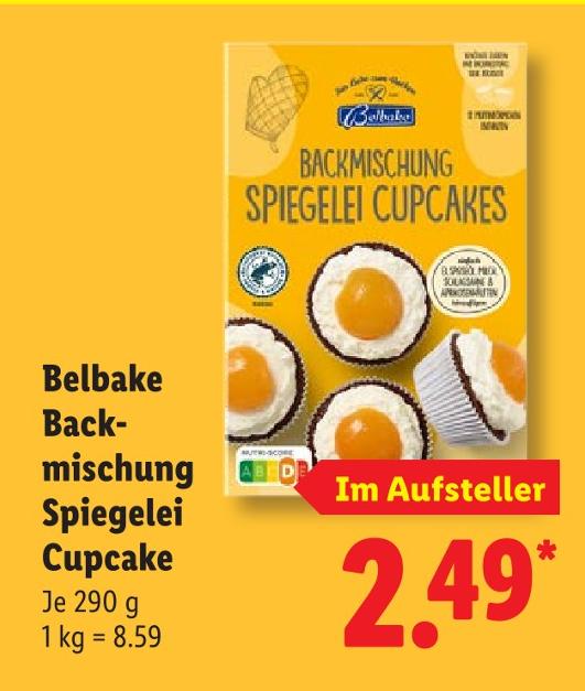 Backmischung Spiegelei Cupcake