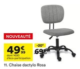 Chaise dactylo Rosa en promo chez But Limoges à 49,99 €