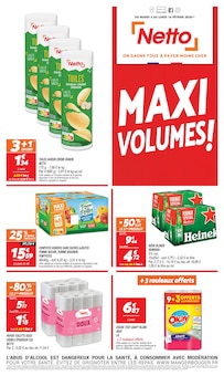 Catalogue Netto à Loisy cette semaine, valable du 03/02/2026 au 16/02/2026 Prospectus Netto à Loisy, "MAXI VOLUMES !", 8 pages de promos valables du 03/02/2026 au 16/02/2026