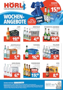 Getränke Hörl Geisenfeld Prospekt der aktuellen Woche, gültig von 15.10.2026 bis 21.10.2026 Aktueller Getränke Hörl Geisenfeld Prospekt "HÖRL. DER GETRÄNKE SPEZIALIST" mit 4 Seiten