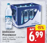Mineralwasser im Angebot bei EDEKA in Potsdam Mineralwasser Angebote von Adelholzener bei EDEKA Potsdam für 6,99 €