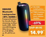 Bluetooth-Lautsprecher »BTL-360BK« Angebote von DENVER bei Kaufland Neu-Ulm für 14,99 €