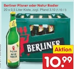 Pilsner oder Natur Radler Angebote von Berliner bei Netto Marken-Discount Falkensee für 10,99 €