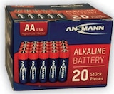 20 piles alcalines - ANSMANN - Norma à Strasbourg 20 piles alcalines - ANSMANN en promo chez Norma Strasbourg à 4,28 €