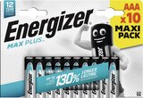 Lot de 10 piles Max Plus AAA - Energizer en promo chez Casino Supermarchés Lot de 10 piles Max Plus AAA - Energizer dans le catalogue Casino Supermarchés