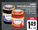 Konfitüre oder weniger Zucker Angebote von Landliebe bei E center Amberg für 1,49 €