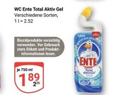 Total Aktiv Gel im Angebot bei GLOBUS in Duisburg Total Aktiv Gel Angebote von WC Ente bei GLOBUS Duisburg für 1,89 €