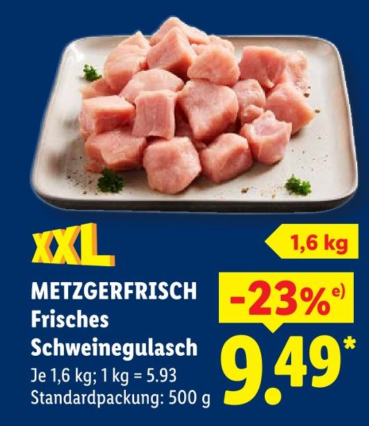 Frisches Schweinegulasch