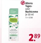 Tages- oder Nachtcreme im Rossmann Prospekt Tages- oder Nachtcreme von Alterra im aktuellen Rossmann Prospekt für 2,89 €