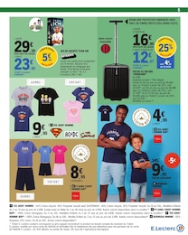 Prix et réduction Vêtements Homme dans le prospectus E.Leclerc en cours Offre Vêtements Homme dans le catalogue E.Leclerc du moment à la page 5