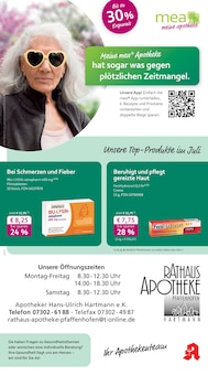 Aktueller mea - meine apotheke Prospekt "Unsere Juli-Angebote" Seite 1 von 4 Seiten für Pfaffenhofen