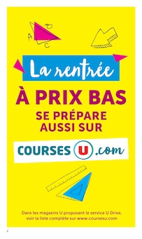 Catalogue Super U de la semaine "La rentrée À PRIX BAS Spécial mode" avec 2 pages, valide du 04/08/2026 au 06/09/2026 pour Prades et alentours Prospectus Super U de la semaine "La rentrée À PRIX BAS Spécial mode" avec 2 pages, valide du 04/08/2026 au 06/09/2026 pour Prades et alentours