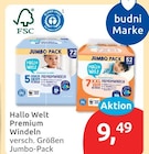 Junior Premium Windeln Angebote von Hallo Welt bei budni Stade für 9,49 €